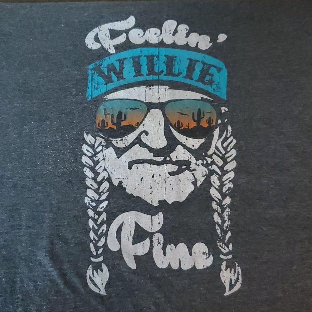 Willie Nelson Graphic Tee | Feelin' Willie Fine Gray Shirt |Unisex Country Music - Picture 5 of 8